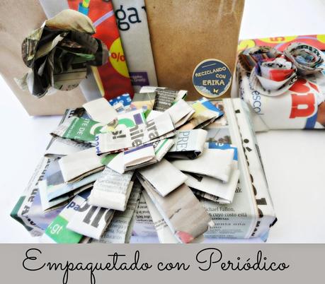 Empaquetado creativo con periódico reciclado