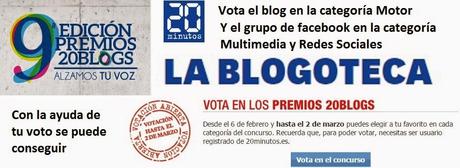 Nota nº 87. Vota mis blogs en los premios 20blogs de periodico 20minutos.
