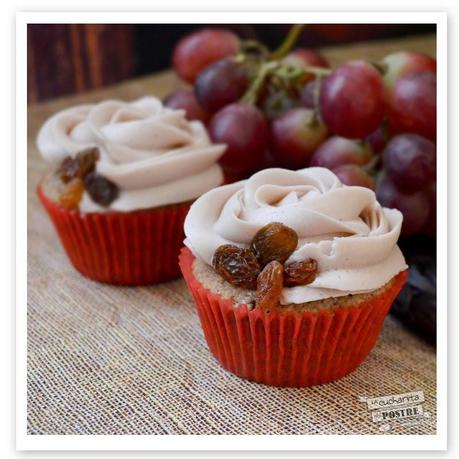 CUPCAKES DE VINO MUGA Y PASAS / RED WINE AND RAISIN CUPCAKES