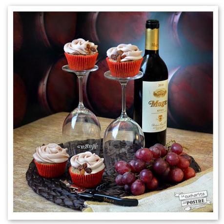 CUPCAKES DE VINO MUGA Y PASAS / RED WINE AND RAISIN CUPCAKES