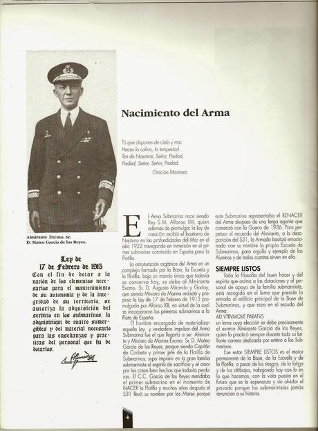 En el centenario del Arma Submarina española.