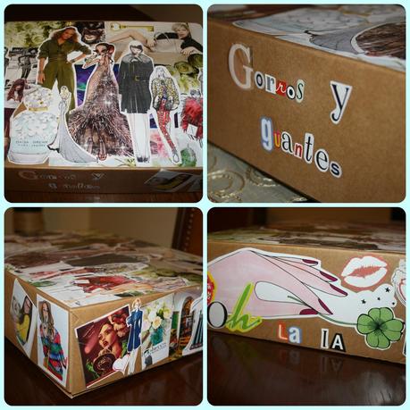 Diy cajas de cartón decoradoas con la técnica del decoupage