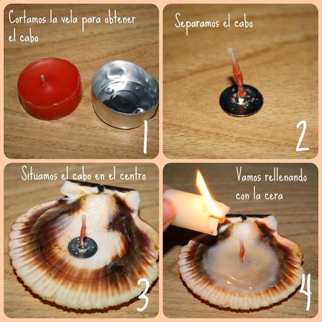 Diy: convertir las conchas de unas vieiras en velas