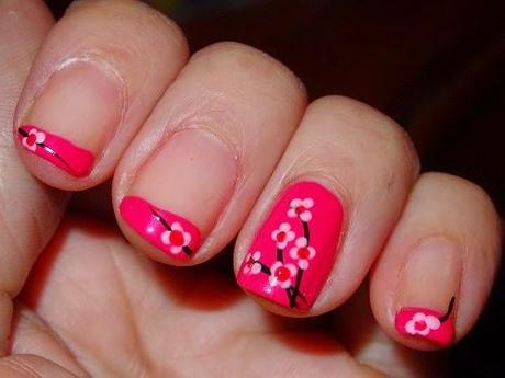 manicura flores de cerezo