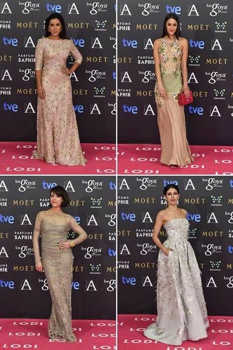 Premios Goya 2015. Los Modelitos de la Alfombra Rosa.