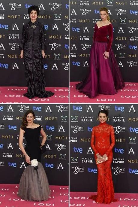 Premios Goya 2015. Los Modelitos de la Alfombra Rosa.
