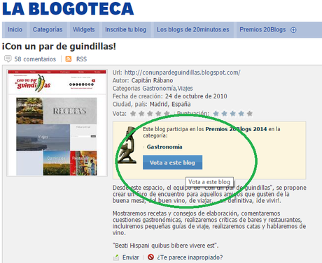 Participamos en los Premios 20Blogs Participamos en los Premios 20Blogs