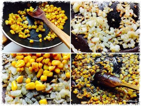 Tosta de crema de maíz con bacón, yema y tomate verde frito