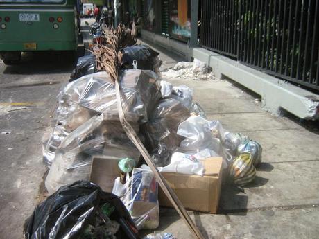EL RECREO - Un problema la basura instalada en la Avenida Solano, ubicada en el acceso de Hoyo de Las Delicias
