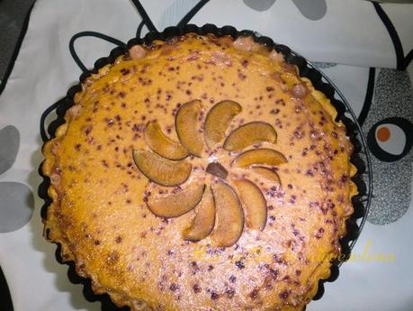 Tarta de ciruelas y queso