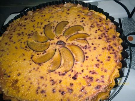 Tarta de ciruelas y queso