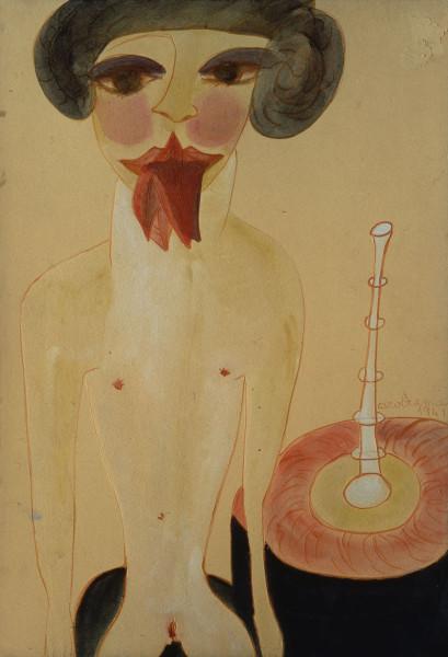 Carol Rama, Opera núm. 54, 1941, acuarela sobre papel, 48 x 33 cm. Colección particular © Associazione Archivio Carol Rama 