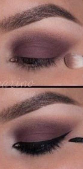 Maquillaje para la noche en tonos purpura