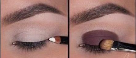 Maquillaje para la noche en tonos purpura