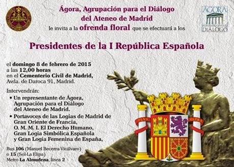 Homenaje a los presidentes masones de la I República