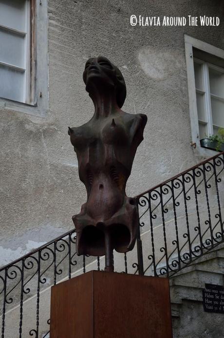 Escultura de Alien en Gruyeres