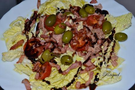 Ensalada Templada de Col y Beicon