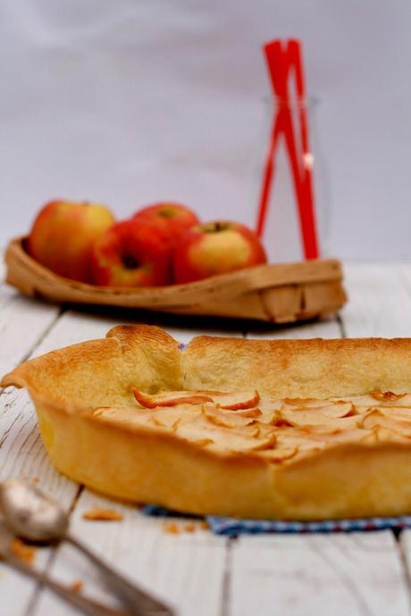 Tarta de manzana muy muy ligera, al igual que deliciosa