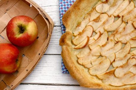 Tarta de manzana muy muy ligera, al igual que deliciosa