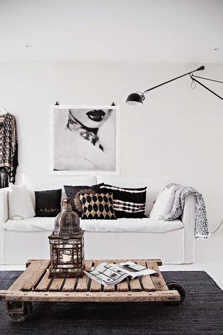 un salón de estilo étnico