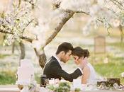 Novios entre almendros