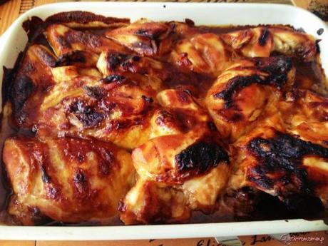 Pollo asado con salsa Teriyaki