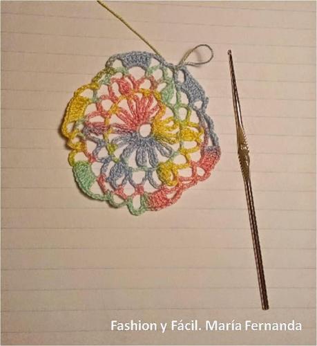 Motivo cayena o hibiscus a ganchillo con hilo macramé, paso a paso (Step by step crochet hibiscus)