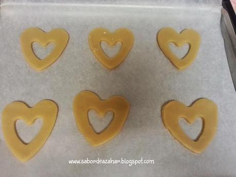 Galletas de San Valentín con corazón de cristal