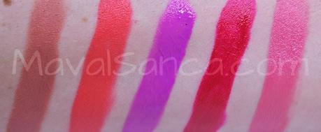 Lip Lava: Forgiven, Firestorm, Unleash, Shockwave y Tremor de I Heart Makeup