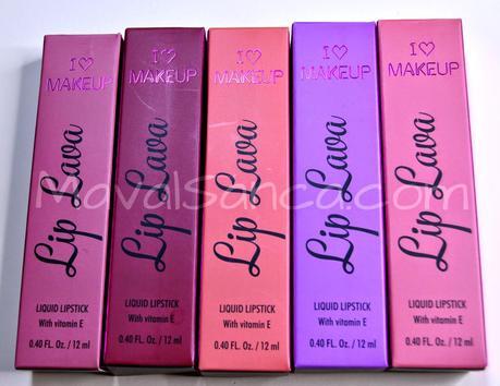 Lip Lava: Forgiven, Firestorm, Unleash, Shockwave y Tremor de I Heart Makeup