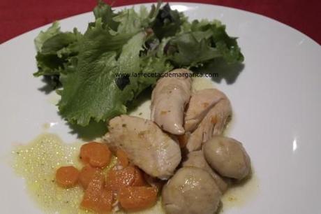 pollo y3 Lomitos de pollo con champiñón