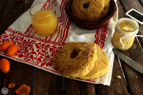 Orange and Ginger Bagels #Breadbakers
