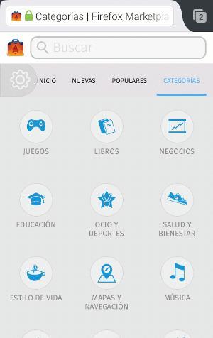 Como instalar Apps de Firefox OS en Android Firefox Marketplace - Categorías