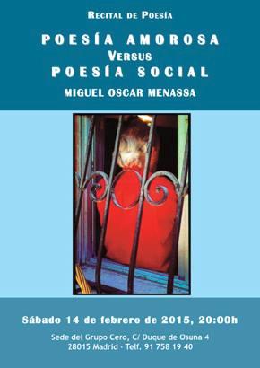 recital poesía Miguel Oscar Menassa febrero 2015