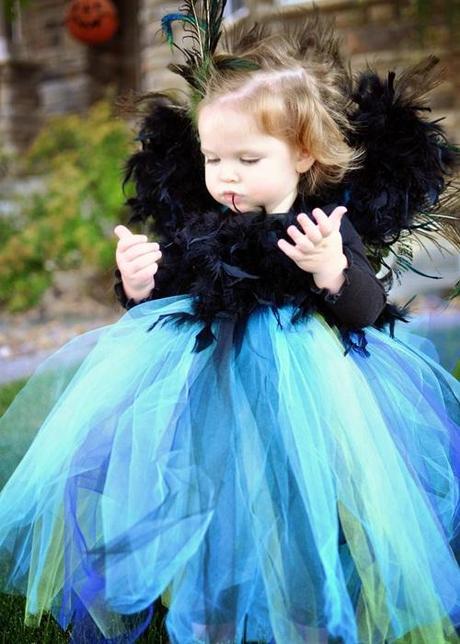 Falda de tul sin coser disfraz-pavoreal-mamiclic