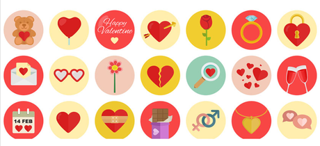 3 packs de iconos gratis para San Valentín