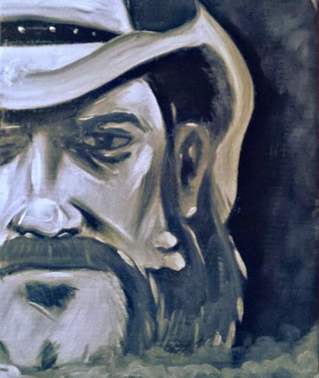 Lemmy Kilmister - Óleo sobre cartón: