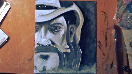 Lemmy Kilmister - Óleo sobre cartón: