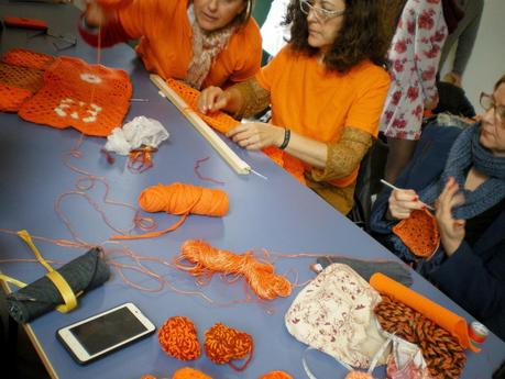 Tejiendo la Ciudad. VII Acción. En contra de la Violencia de género. Alameda de Hércules