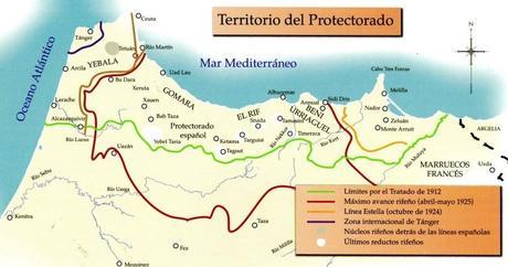 Mapa Protectorado Español de Marruecos