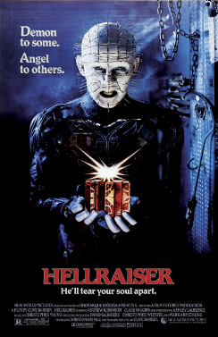 El cartel promocional de la película de Hellraiser