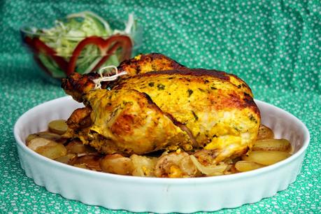 Pollo asado al yogur