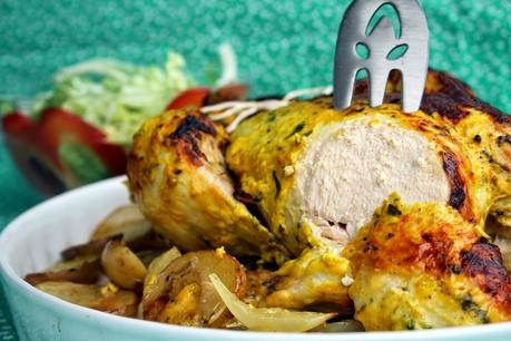 Pollo asado al yogur