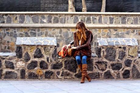 Faux Fur Brown Vest