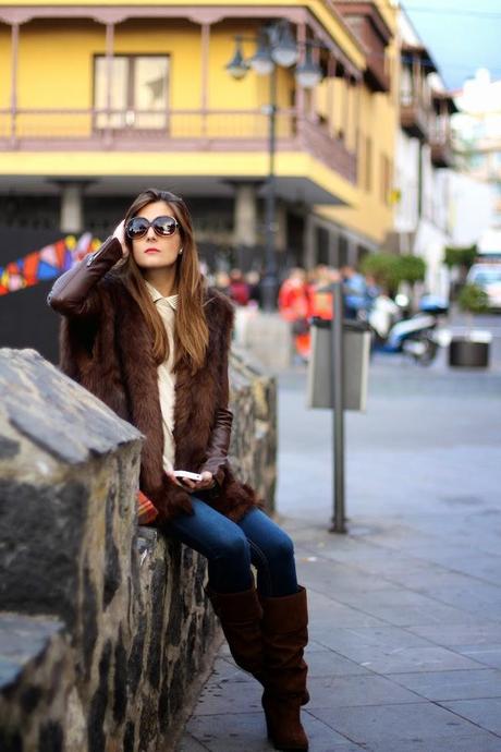 Faux Fur Brown Vest