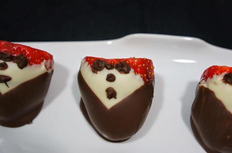 Fresas con esmoquin de chocolate