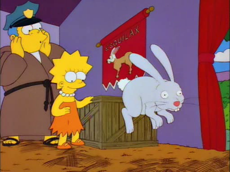 ¿HAY CABALLOS CON CABEZA Y CUERPO DE CONEJO? En un episodio de la serie Los Simpsons se anuncia un fenómeno asombroso: “¡Un caballo con cabeza de conejo y cuerpo de conejo!”, y cuando el animal echa a correr, se apostilla: “¡Se aleja galopando!”… Hay q...