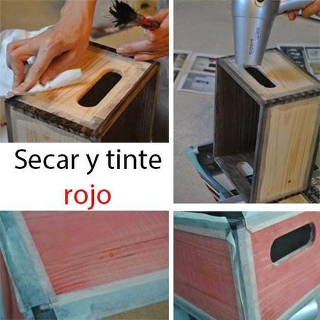 Teñir y pintar una caja para el té