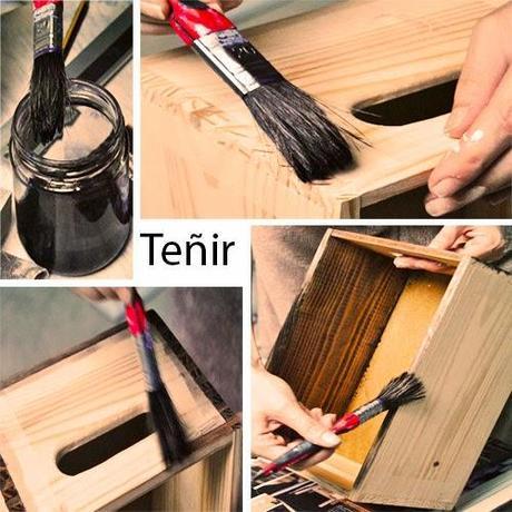Teñir y pintar una caja para el té