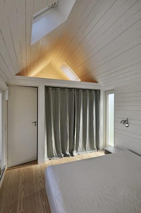 Diseño de casetas que en conjunto crean una vivienda de verano en Dinamarca